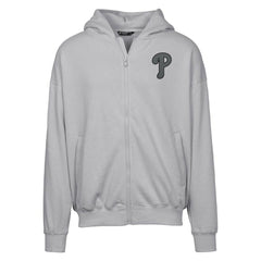 Philadelphia Phillies Levelwear Uphill Abyssal Full-Zip Hoodie - Gray