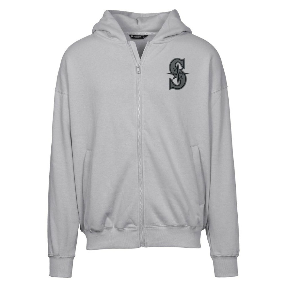 Seattle Mariners Levelwear Uphill Abyssal Full-Zip Hoodie - Gray