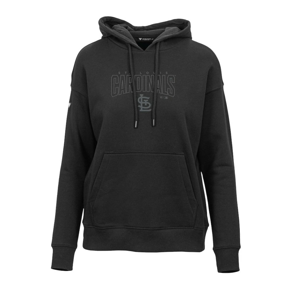 St. Louis Cardinals Levelwear Women's Adorn Darkmoon Pullover Hoodie - Black