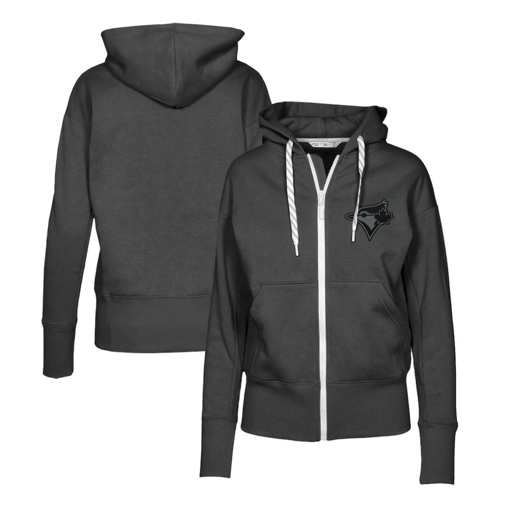 Toronto Blue Jays Levelwear Women's Gardinia Nightfall Full-Zip Hoodie - Black