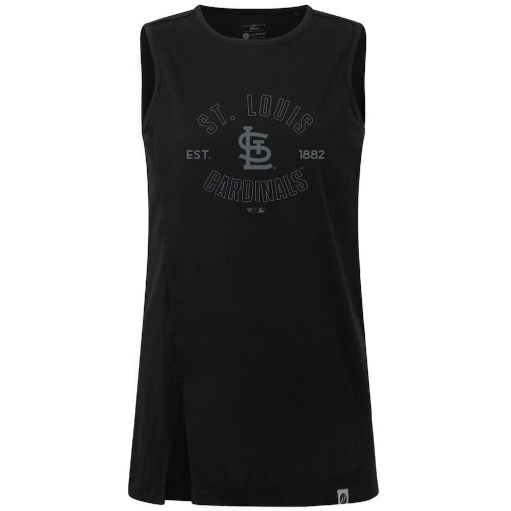 St. Louis Cardinals Levelwear Women's Influx Abyssal Tank Top - Black