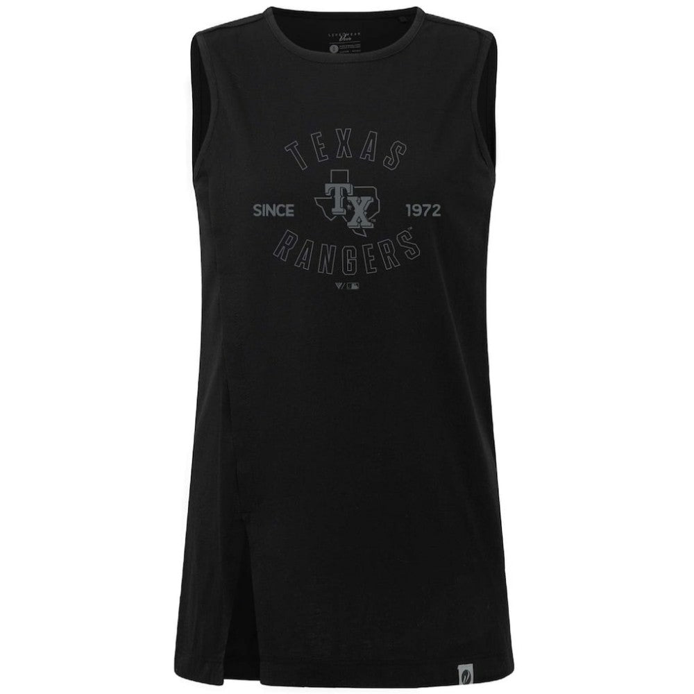 Texas Rangers Levelwear Women's Influx Abyssal Tank Top - Black