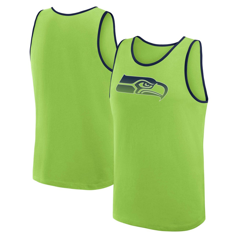 Seattle Seahawks Logo Athletic Unmatched Success Tank Top - Neon Green outlet