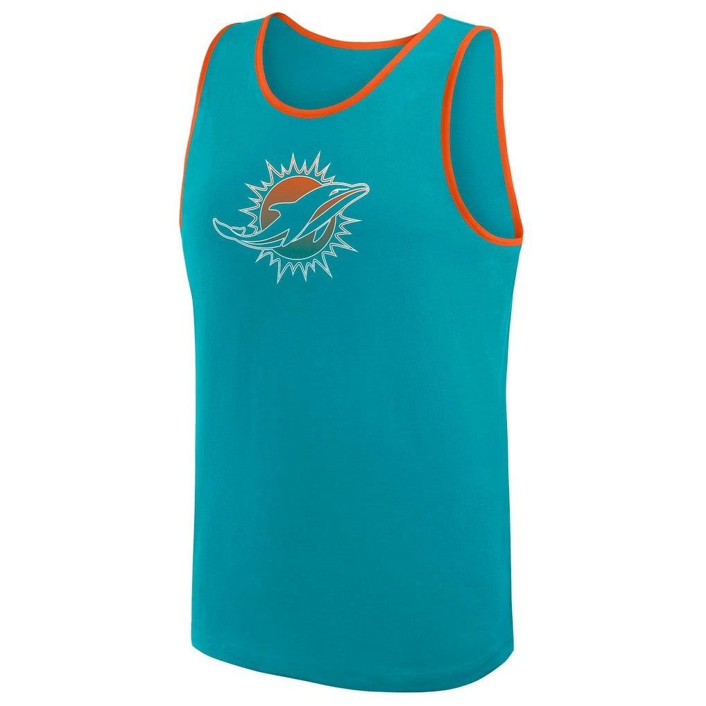 Miami Dolphins Logo Athletic Unmatched Success Tank Top - Aqua sale