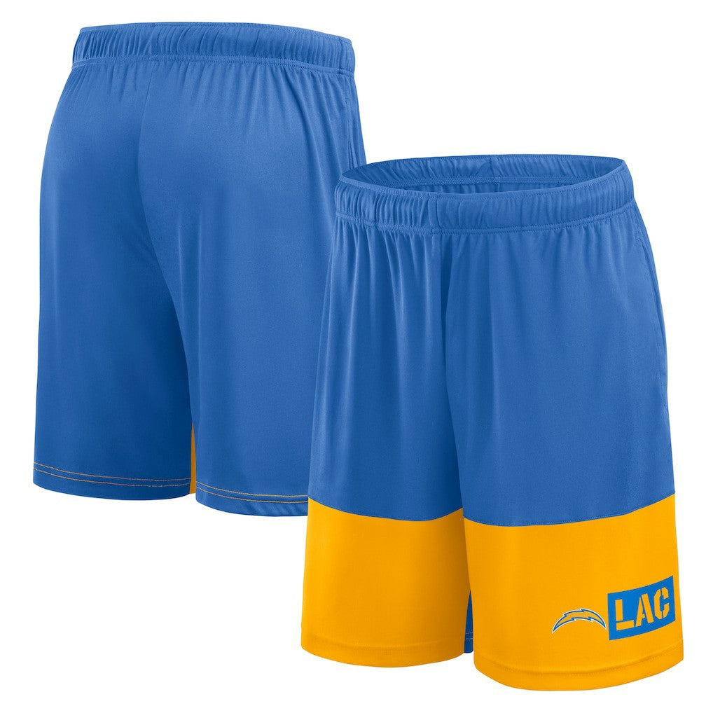 Los Angeles Chargers Logo Athletic Best of the Best Shorts - Powder Blue on sale