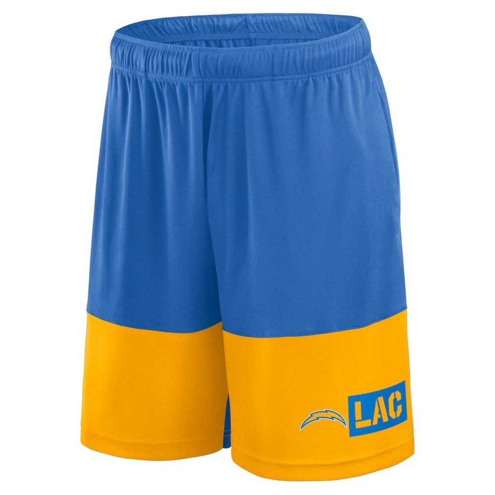 Los Angeles Chargers Logo Athletic Best of the Best Shorts - Powder Blue on sale