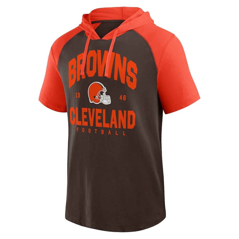 Cleveland Browns Logo Athletic Prime Hoodie T-Shirt - Brown outlet