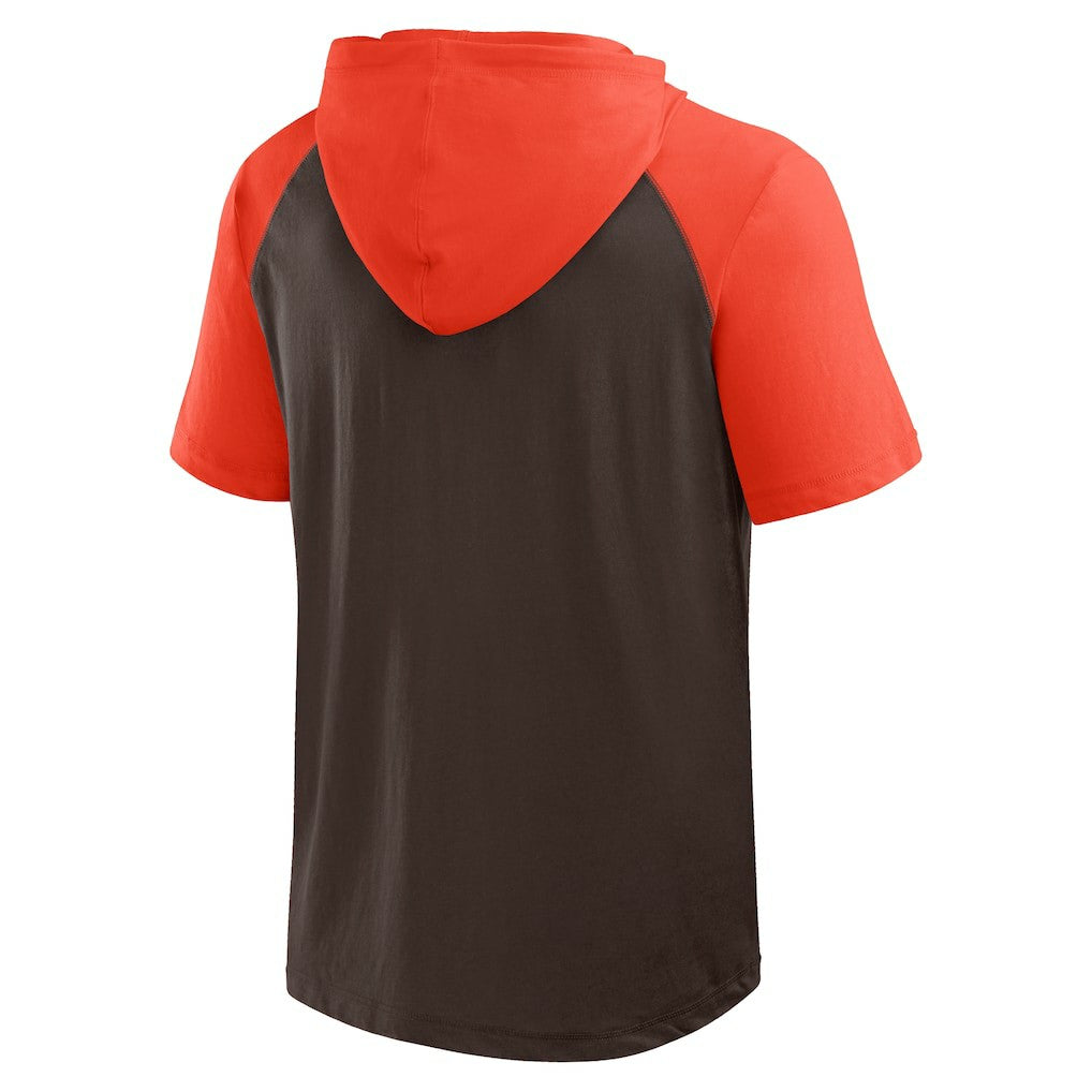 Cleveland Browns Logo Athletic Prime Hoodie T-Shirt - Brown outlet