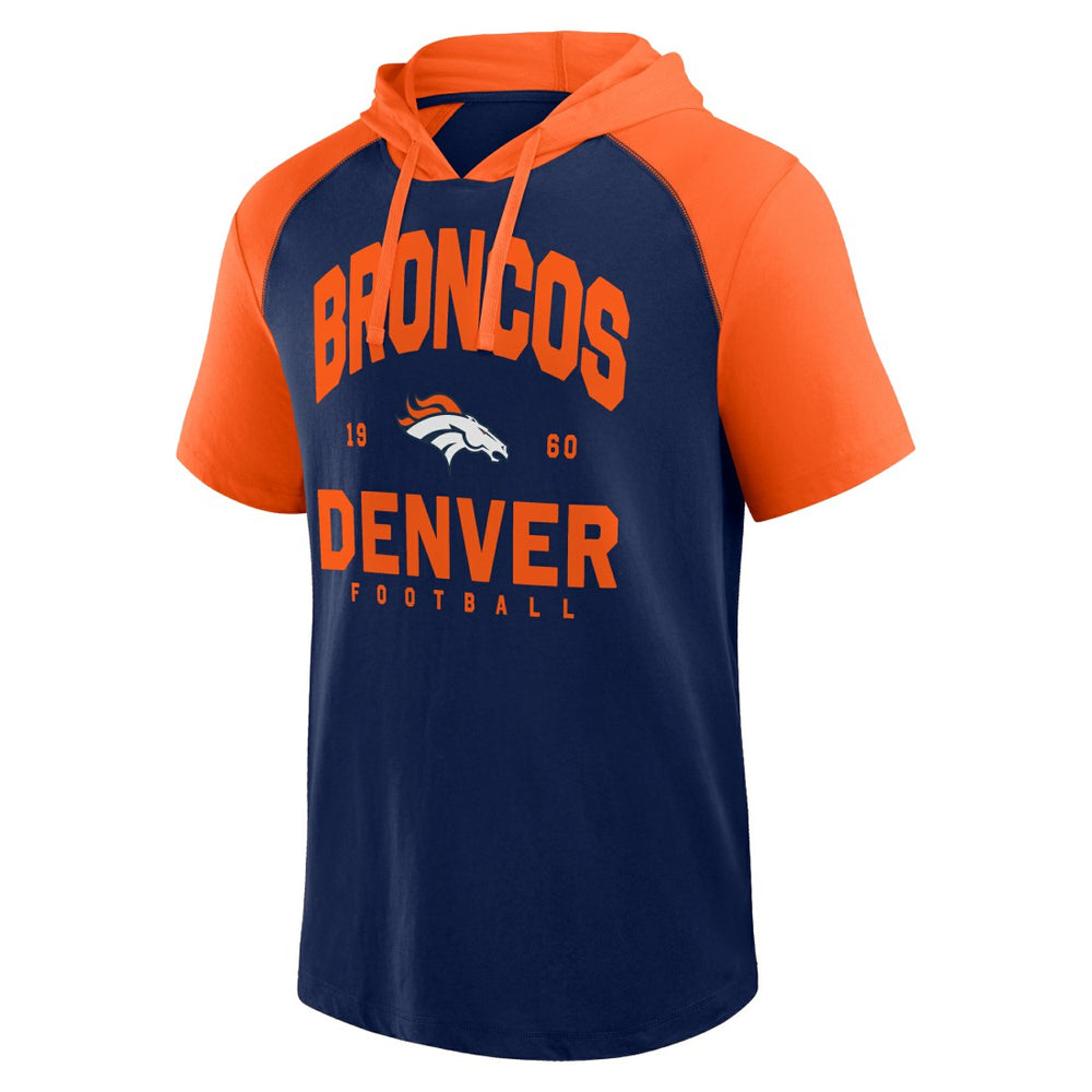Denver Broncos Logo Athletic Prime Hoodie T-Shirt - Navy outlet