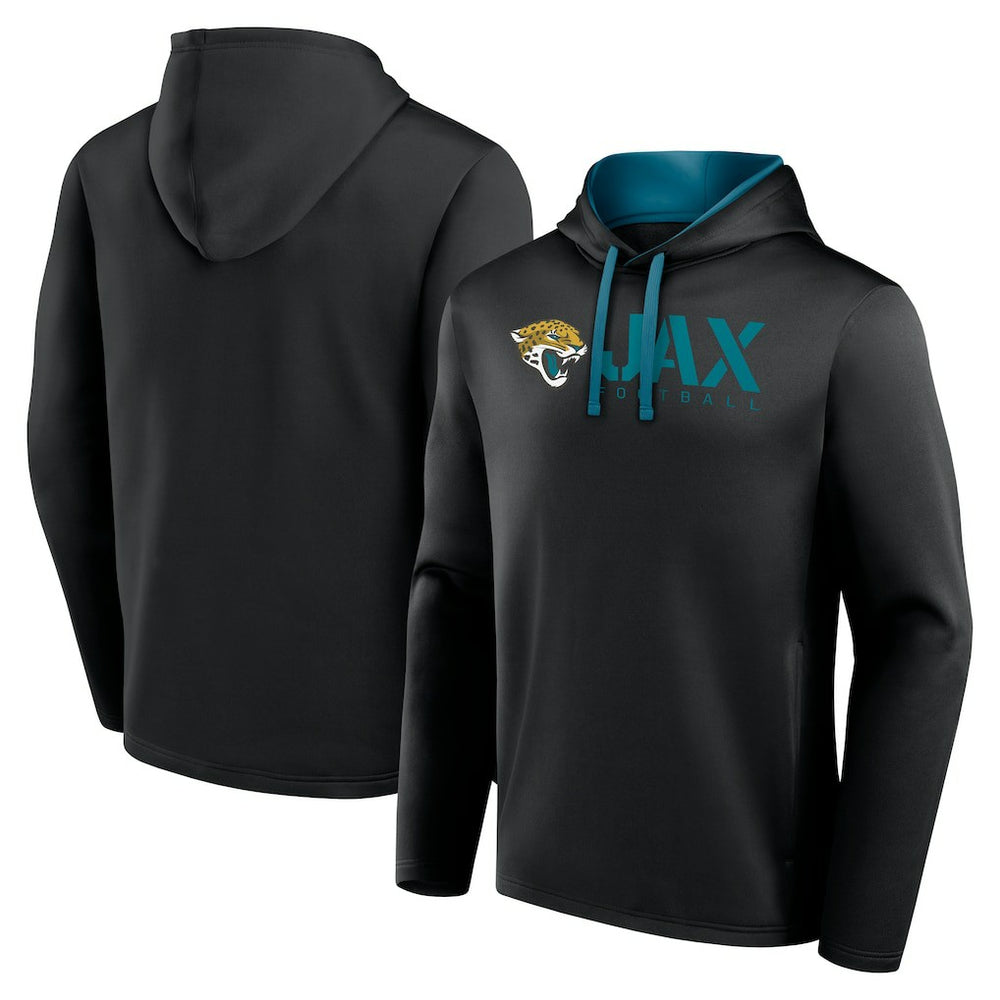Jacksonville Jaguars Logo Athletic Head Start Pullover Hoodie - Black sale