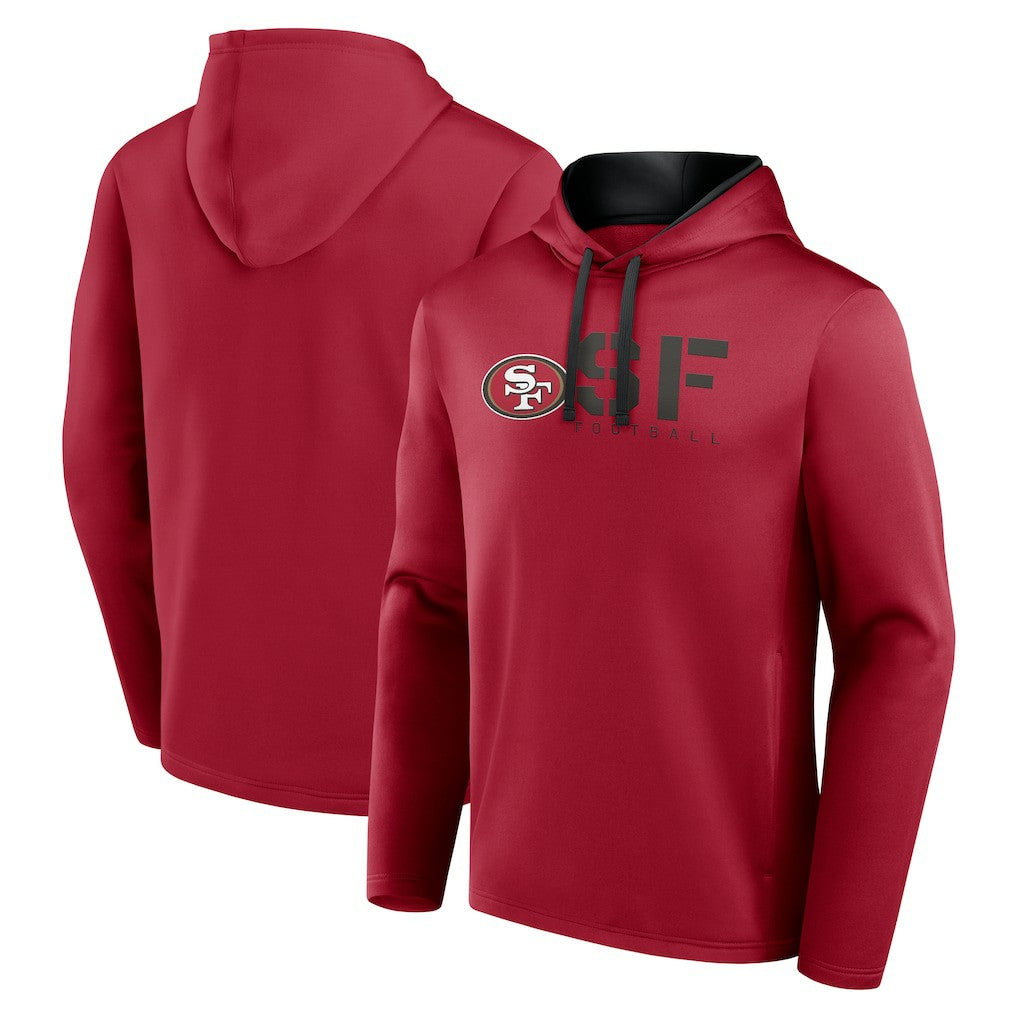 San Francisco 49ers Logo Athletic Head Start Pullover Hoodie - Scarlet for sale