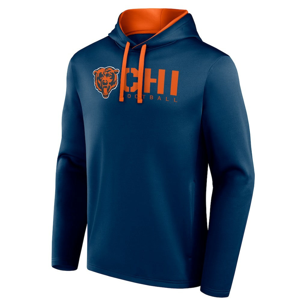 Chicago Bears Logo Athletic Head Start Pullover Hoodie - Navy discount