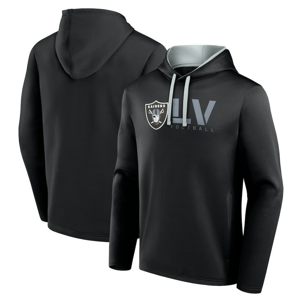 Las Vegas Raiders Logo Athletic Head Start Pullover Hoodie - Black sale