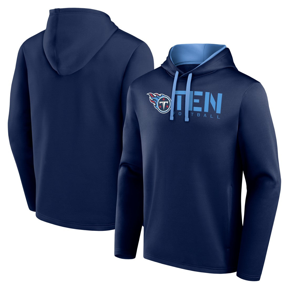 Tennessee Titans Logo Athletic Head Start Pullover Hoodie - Navy on sale