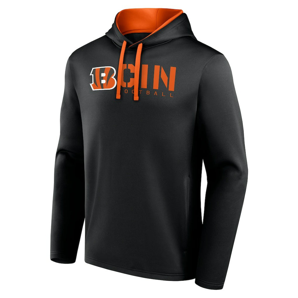 Cincinnati Bengals Logo Athletic Head Start Pullover Hoodie - Black discount