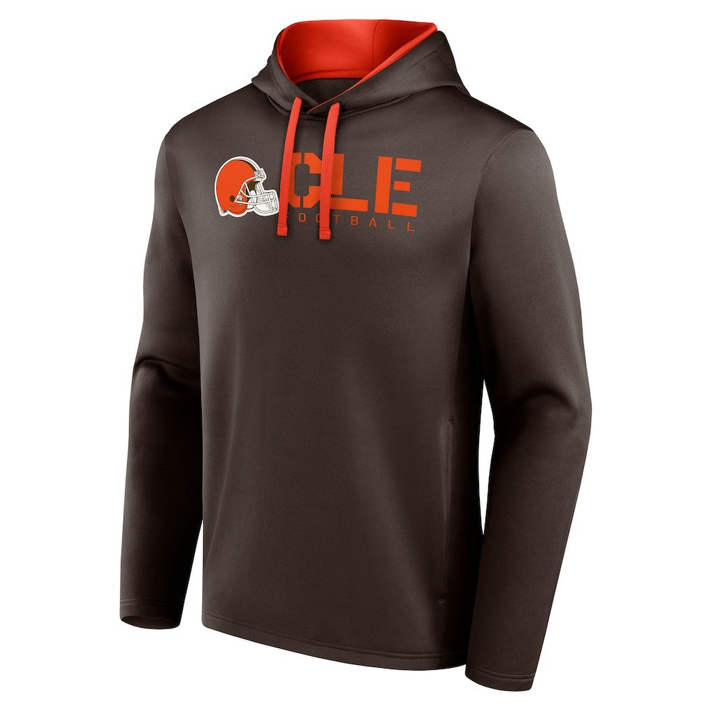 Cleveland Browns Logo Athletic Head Start Pullover Hoodie - Brown outlet