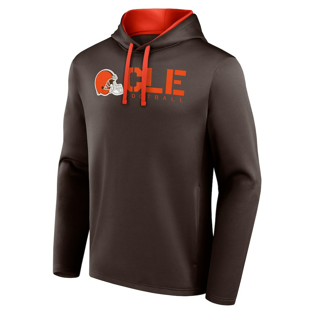 Cleveland Browns Logo Athletic Head Start Pullover Hoodie - Brown outlet
