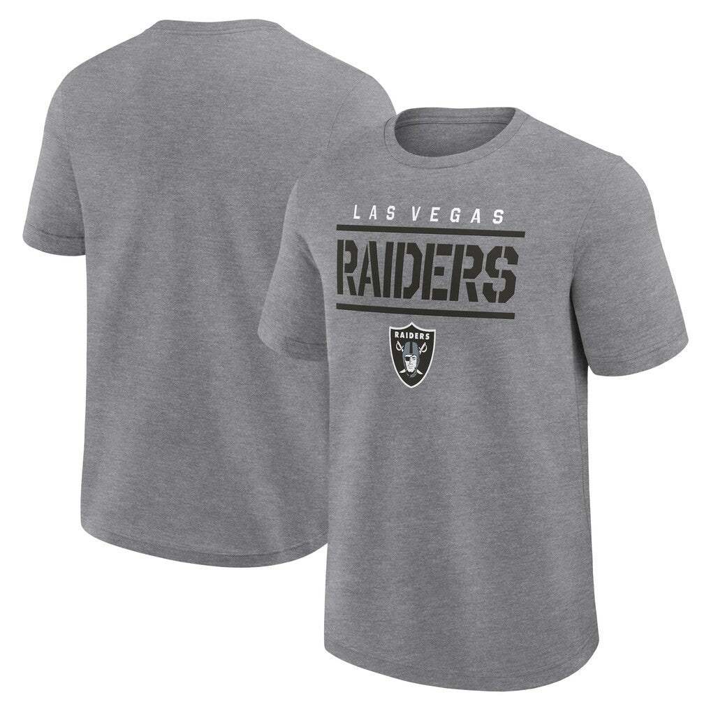 Las Vegas Raiders Logo Athletic Top Notch T-Shirt - Heather Gray discount