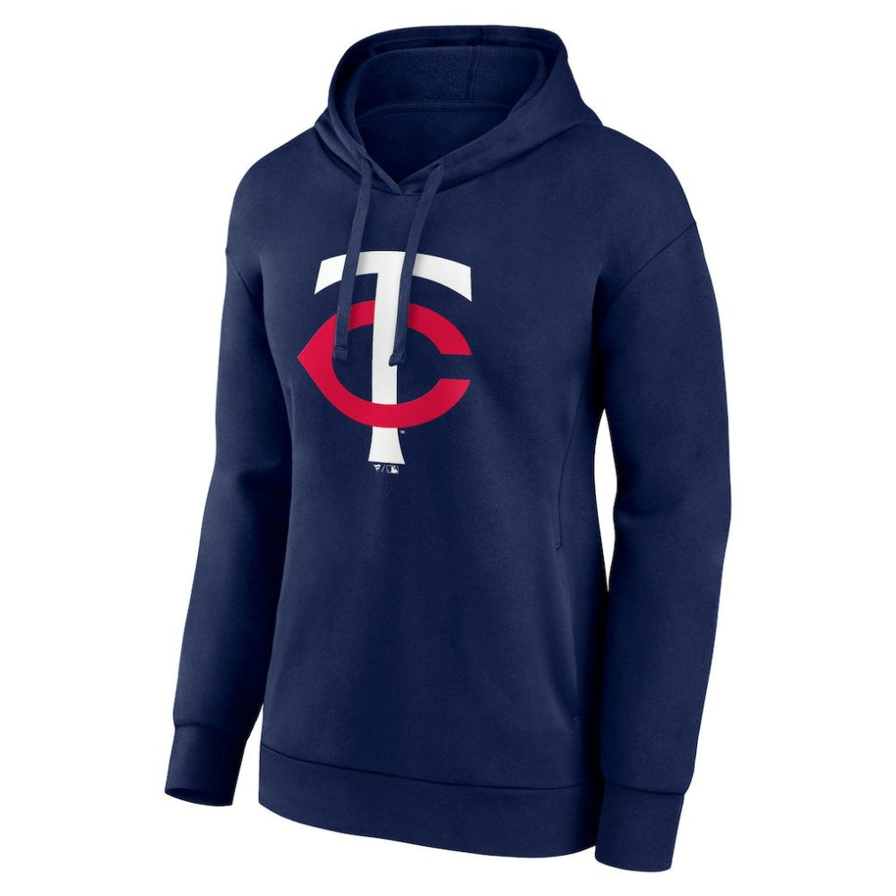 Minnesota Twins Women's Core Logo Pullover Hoodie - Navy