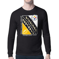 Pittsburgh Steelers Starter Shield Logo Long Sleeve T-Shirt - Black on sale