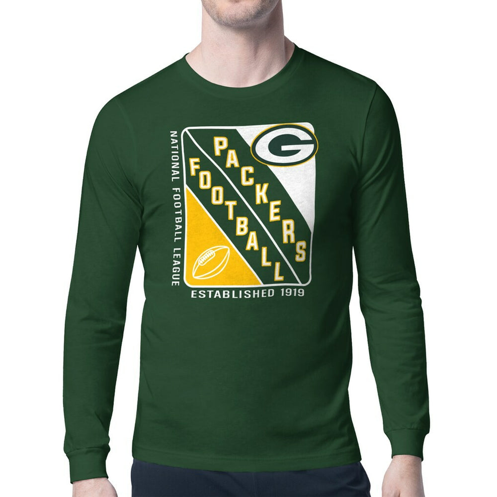 Green Bay Packers Starter Shield Logo Long Sleeve T-Shirt - Olive sale