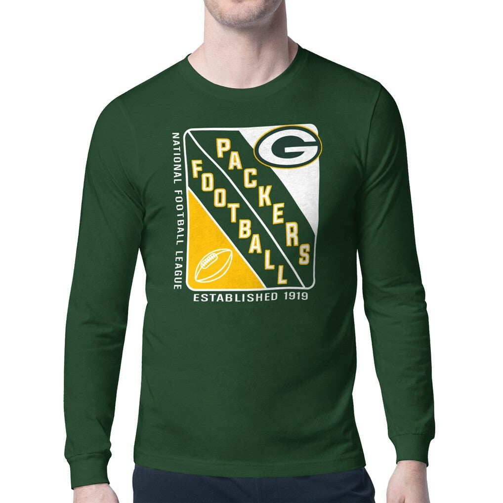 Green Bay Packers Starter Shield Logo Long Sleeve T-Shirt - Olive sale