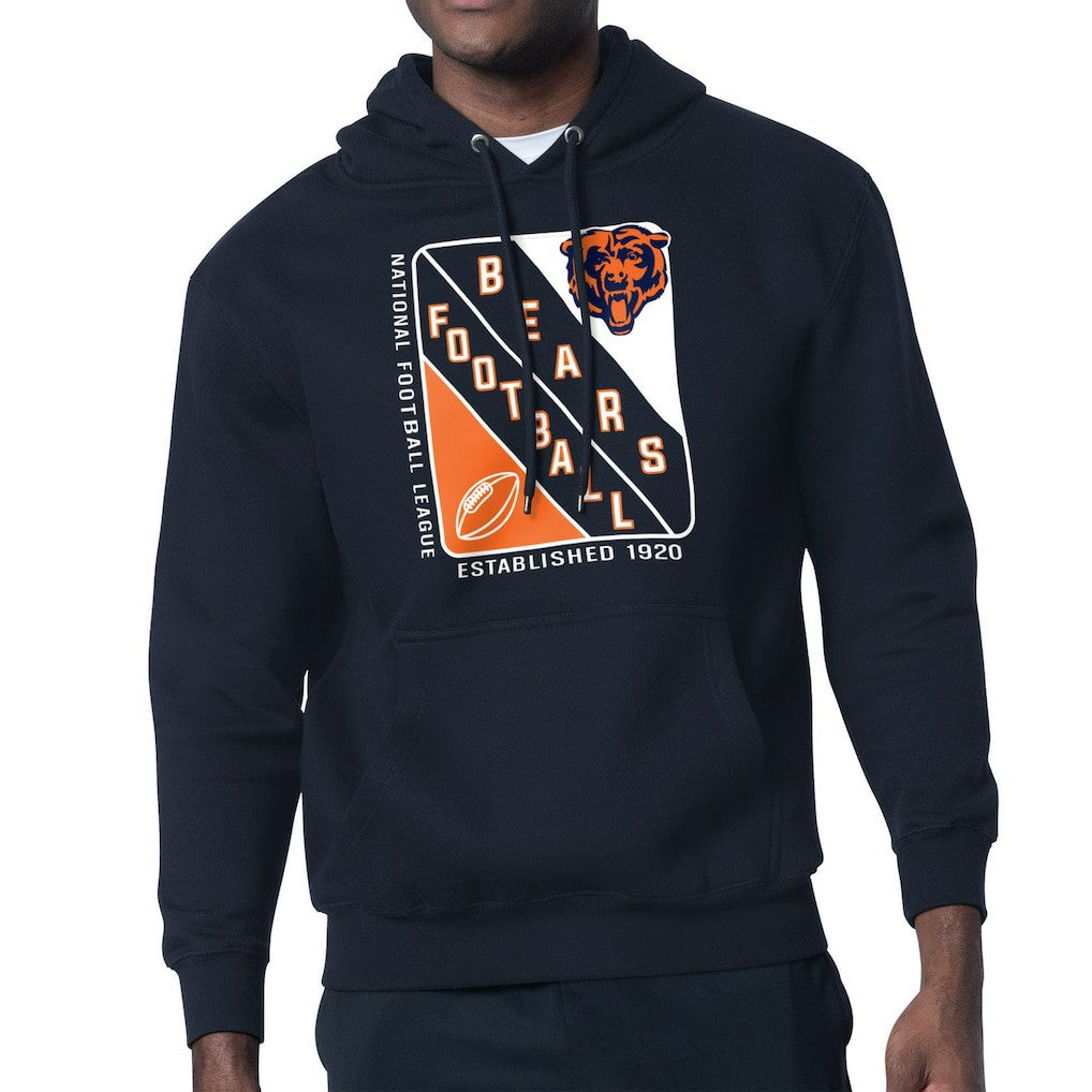Chicago Bears Starter Shield Logo Pullover Hoodie - Navy outlet
