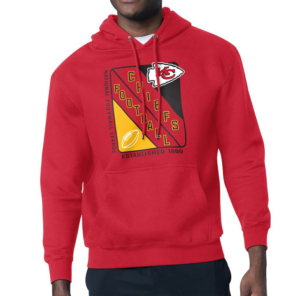 Kansas City Chiefs Starter Shield Logo Pullover Hoodie - Red on sale