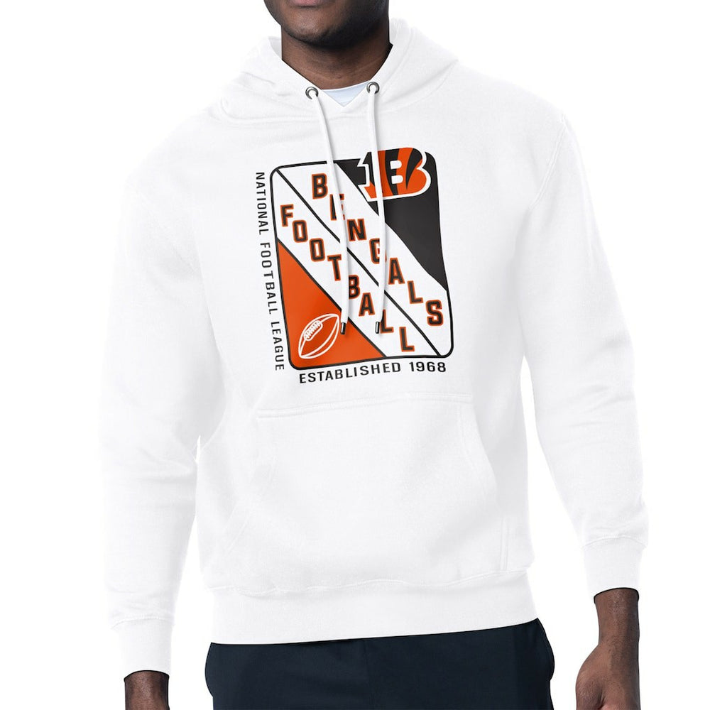 Cincinnati Bengals Starter Shield Logo Pullover Hoodie - White outlet