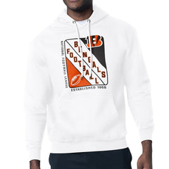 Cincinnati Bengals Starter Shield Logo Pullover Hoodie - White outlet