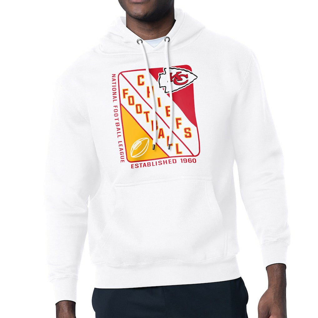 Kansas City Chiefs Starter Shield Logo Pullover Hoodie - White outlet