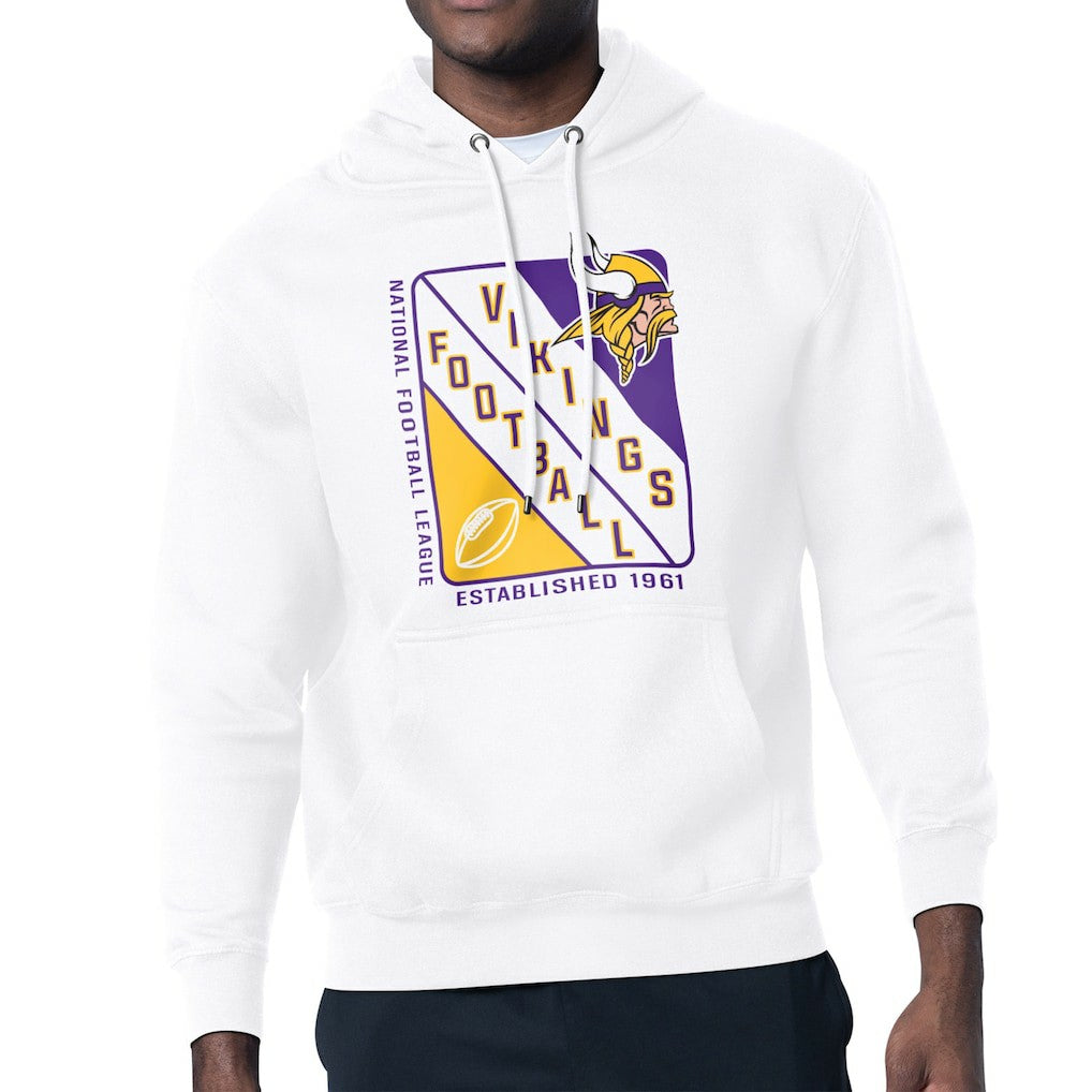 Minnesota Vikings Starter Shield Logo Pullover Hoodie - White discount