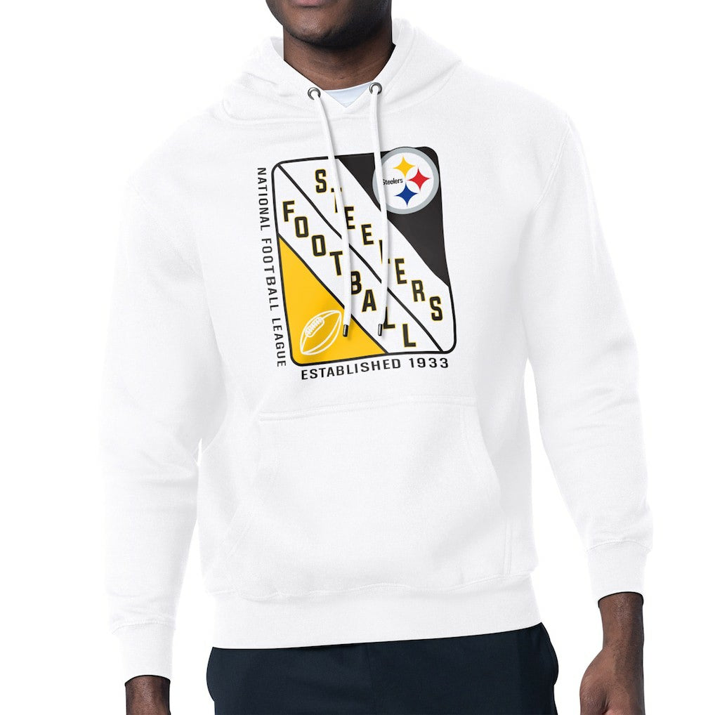 Pittsburgh Steelers Starter Shield Logo Pullover Hoodie - White for sale
