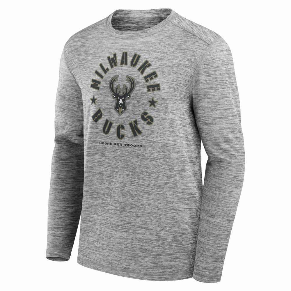 Milwaukee Bucks NBA Hoops for Troops Long Sleeve T-Shirt - Heather Gray | Fanatics cheap