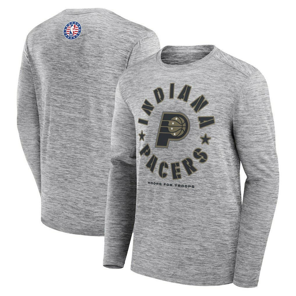 Indiana Pacers NBA Hoops for Troops Long Sleeve T-Shirt - Heather Gray | Fanatics sale