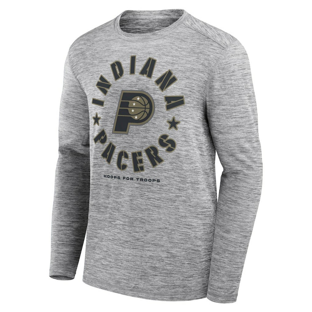 Indiana Pacers NBA Hoops for Troops Long Sleeve T-Shirt - Heather Gray | Fanatics sale