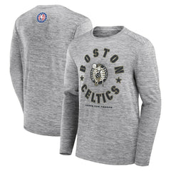 Boston Celtics NBA Hoops for Troops Long Sleeve T-Shirt - Heather Gray | Fanatics cheap