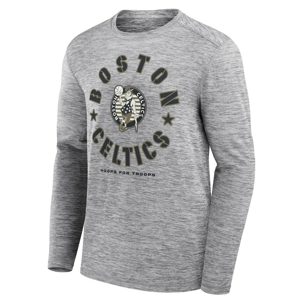 Boston Celtics NBA Hoops for Troops Long Sleeve T-Shirt - Heather Gray | Fanatics cheap