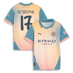 Kevin De Bruyne Manchester City Youth 2024/25 Fourth Replica Player Jersey - Blue | Puma sale