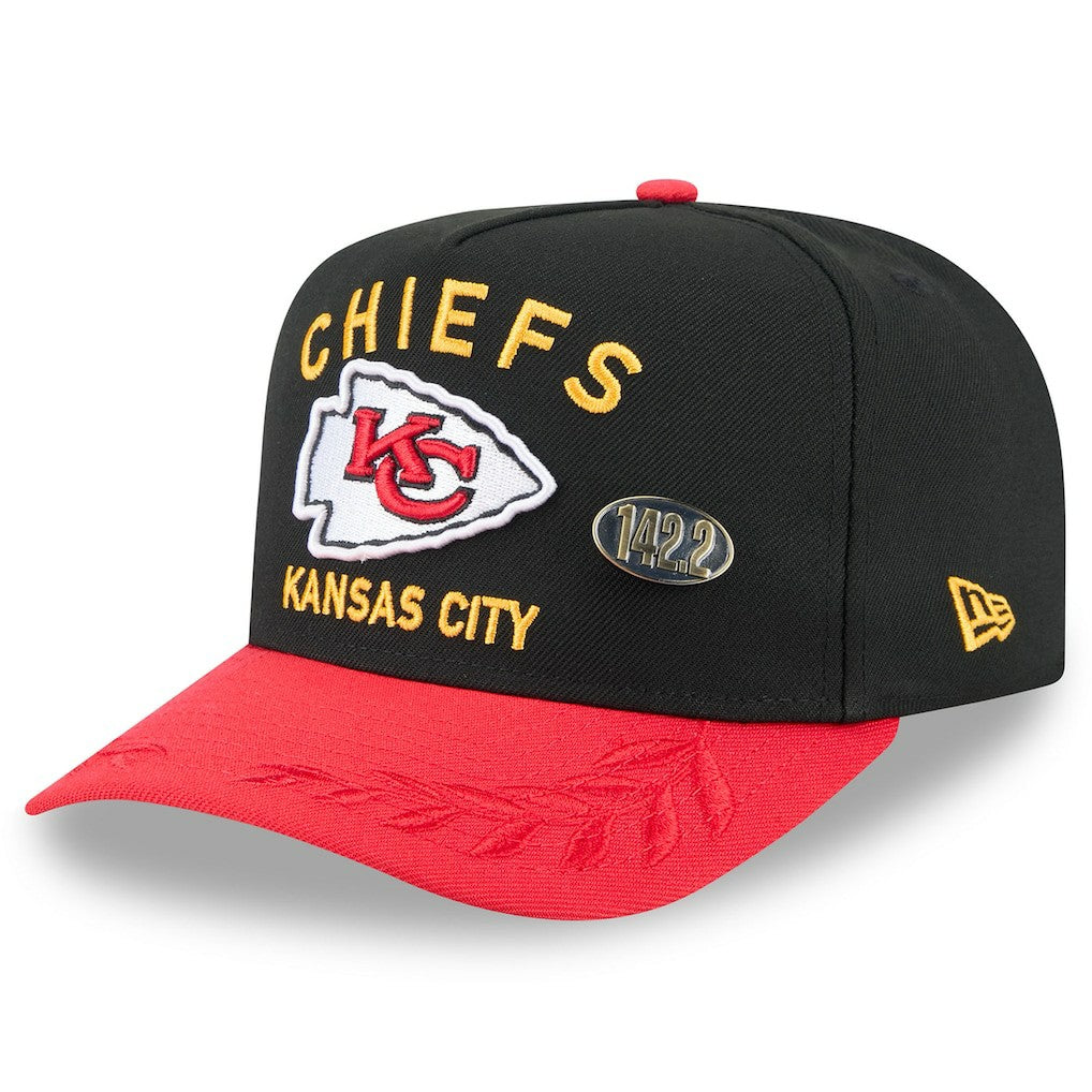 Kansas City Chiefs New Era 2025 NFL Draft On Stage A-Frame 59FIFTY Fitted Hat - Black/Red on sale