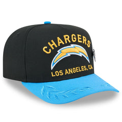 Los Angeles Chargers New Era 2025 NFL Draft On Stage A-Frame 59FIFTY Fitted Hat - Black/Powder Blue cheap