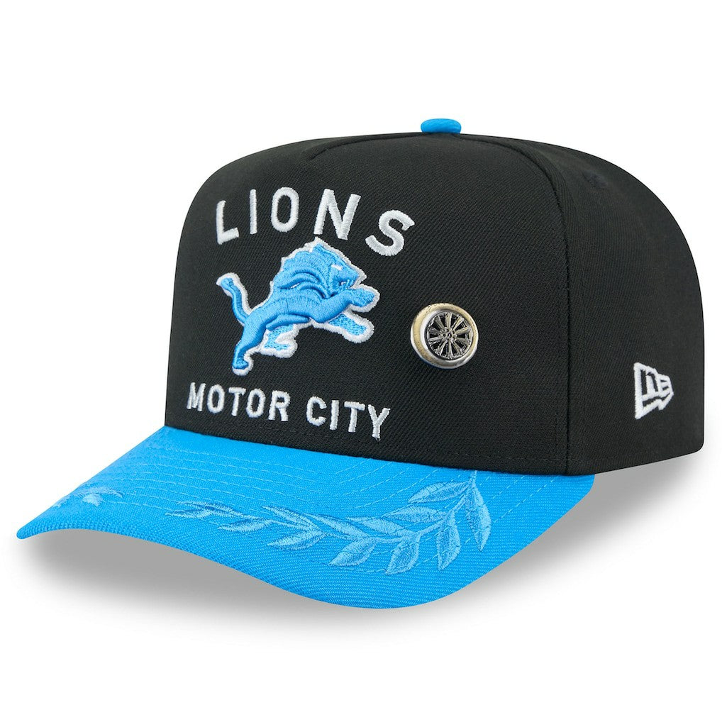 Detroit Lions New Era 2025 NFL Draft On Stage A-Frame 59FIFTY Fitted Hat - Black/Blue online