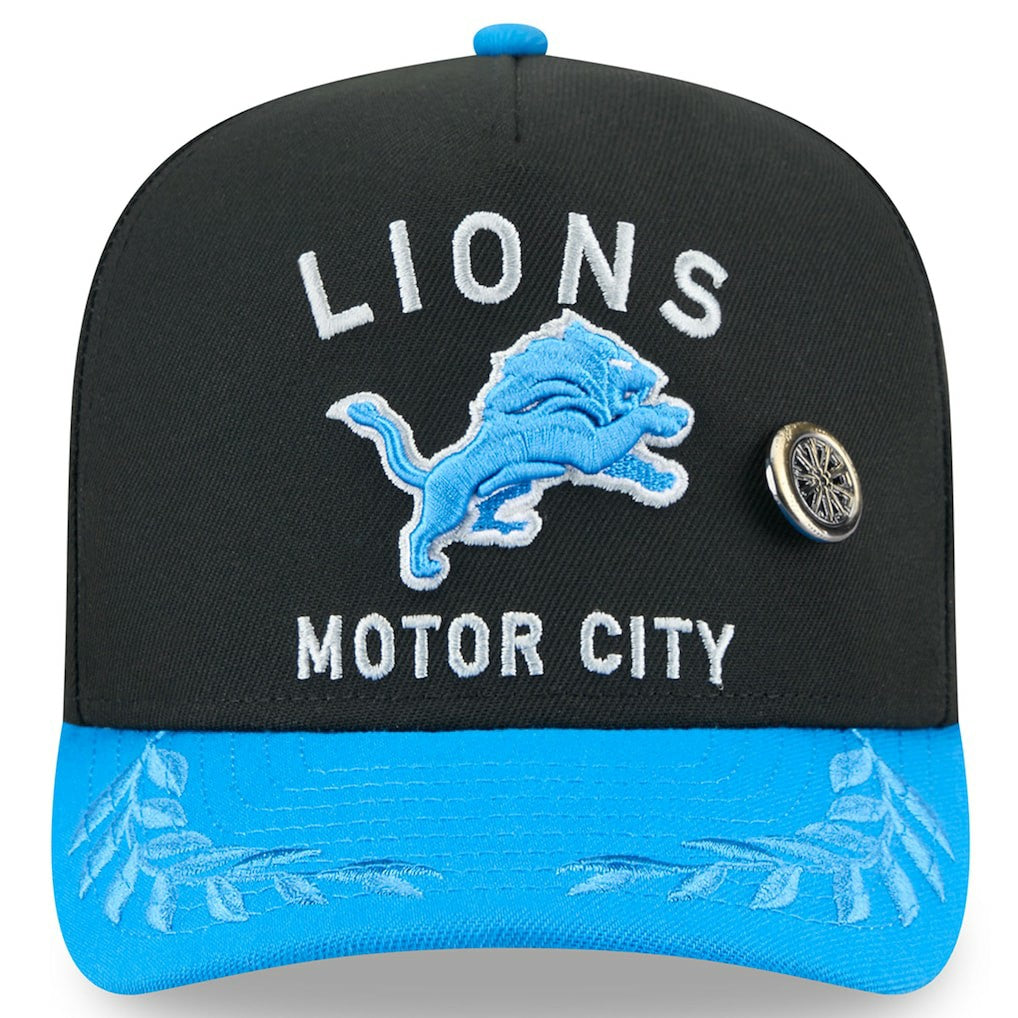 Detroit Lions New Era 2025 NFL Draft On Stage A-Frame 59FIFTY Fitted Hat - Black/Blue online