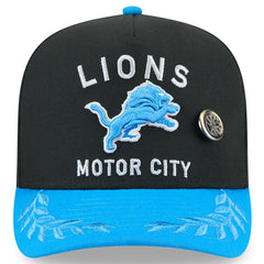 Detroit Lions New Era 2025 NFL Draft On Stage A-Frame 59FIFTY Fitted Hat - Black/Blue online