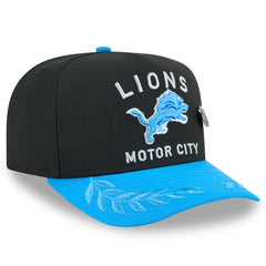 Detroit Lions New Era 2025 NFL Draft On Stage A-Frame 59FIFTY Fitted Hat - Black/Blue online