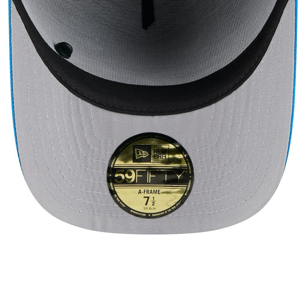 Detroit Lions New Era 2025 NFL Draft On Stage A-Frame 59FIFTY Fitted Hat - Black/Blue online