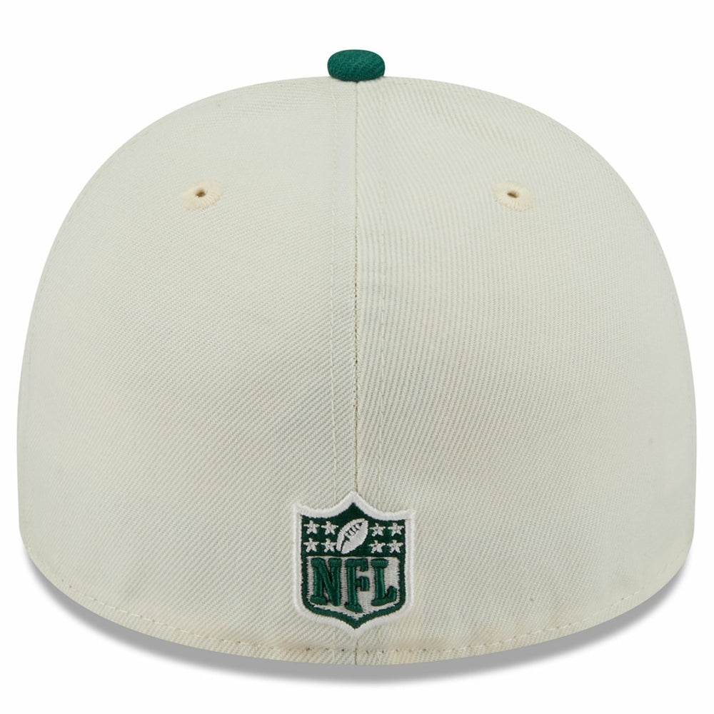 New York Jets New Era 2025 NFL Draft A-Frame 59FIFTY Fitted Hat - Cream/Green on sale