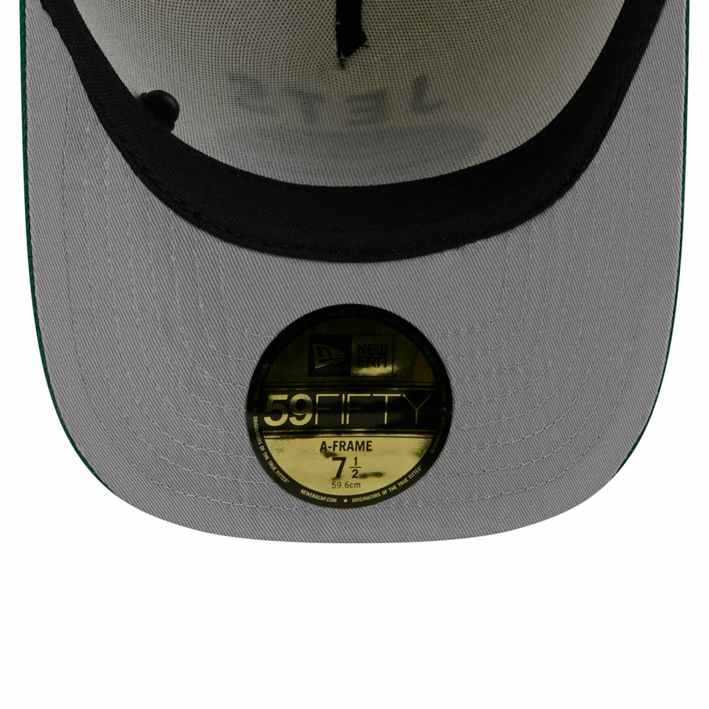 New York Jets New Era 2025 NFL Draft A-Frame 59FIFTY Fitted Hat - Cream/Green on sale