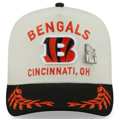 Cincinnati Bengals New Era 2025 NFL Draft A-Frame 59FIFTY Fitted Hat - Cream/Black sale