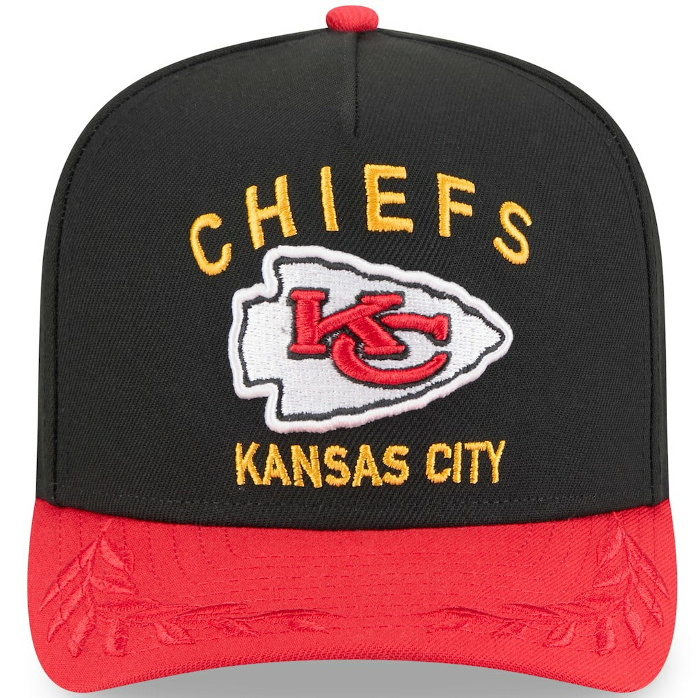 Kansas City Chiefs New Era 2025 NFL Draft A-Frame 9FIFTY Snapback Hat - Black/Red on sale